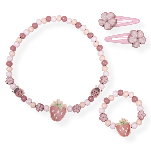Rotaslietu komplekts Strawberry, Jewellery Set, Little Dutch, LD126213