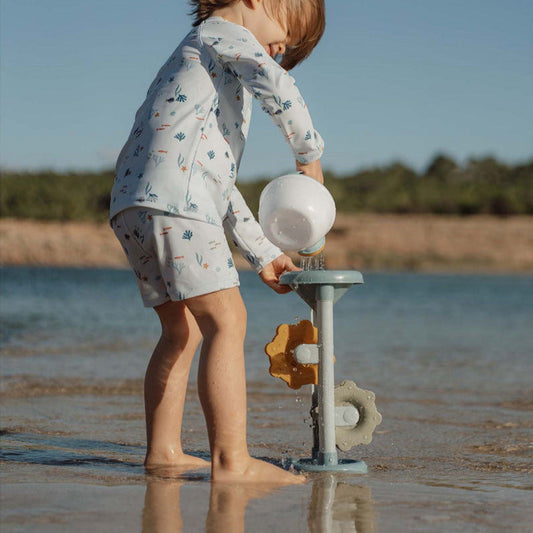 Pludmales rotaļlietu komplekts - dzirnavas Ocean Dreams Blue, Sand & Watermill Beach Toys, Little Dutch, LD2012597