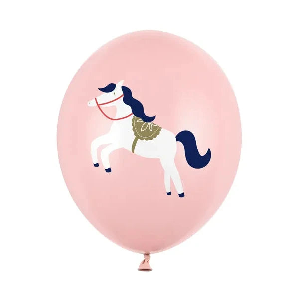 Hēlija balons Rozā Zirdziņš - Little Horse, Pastel Pale Pink Balloon, 30cm