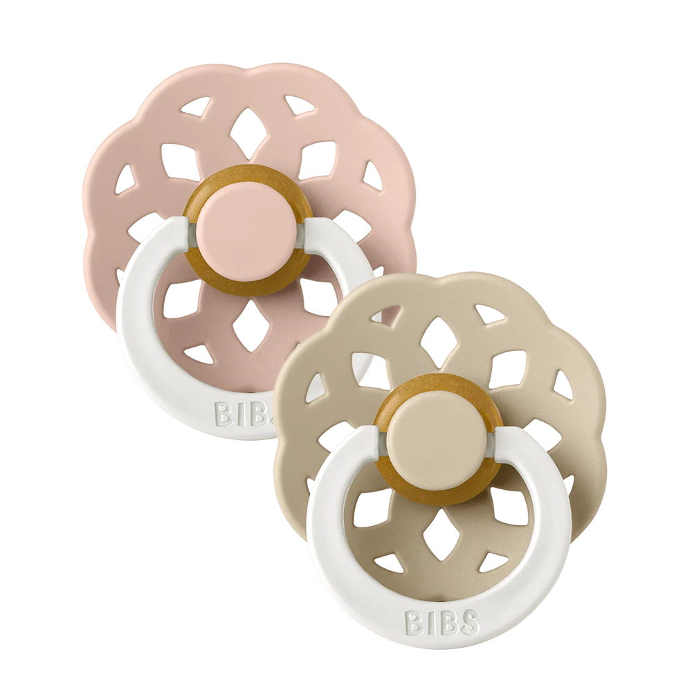 Knupīši - TUMSĀ SPĪDOŠI Boheme GLOW Blush & Vanilla, BIBS, 2 gab