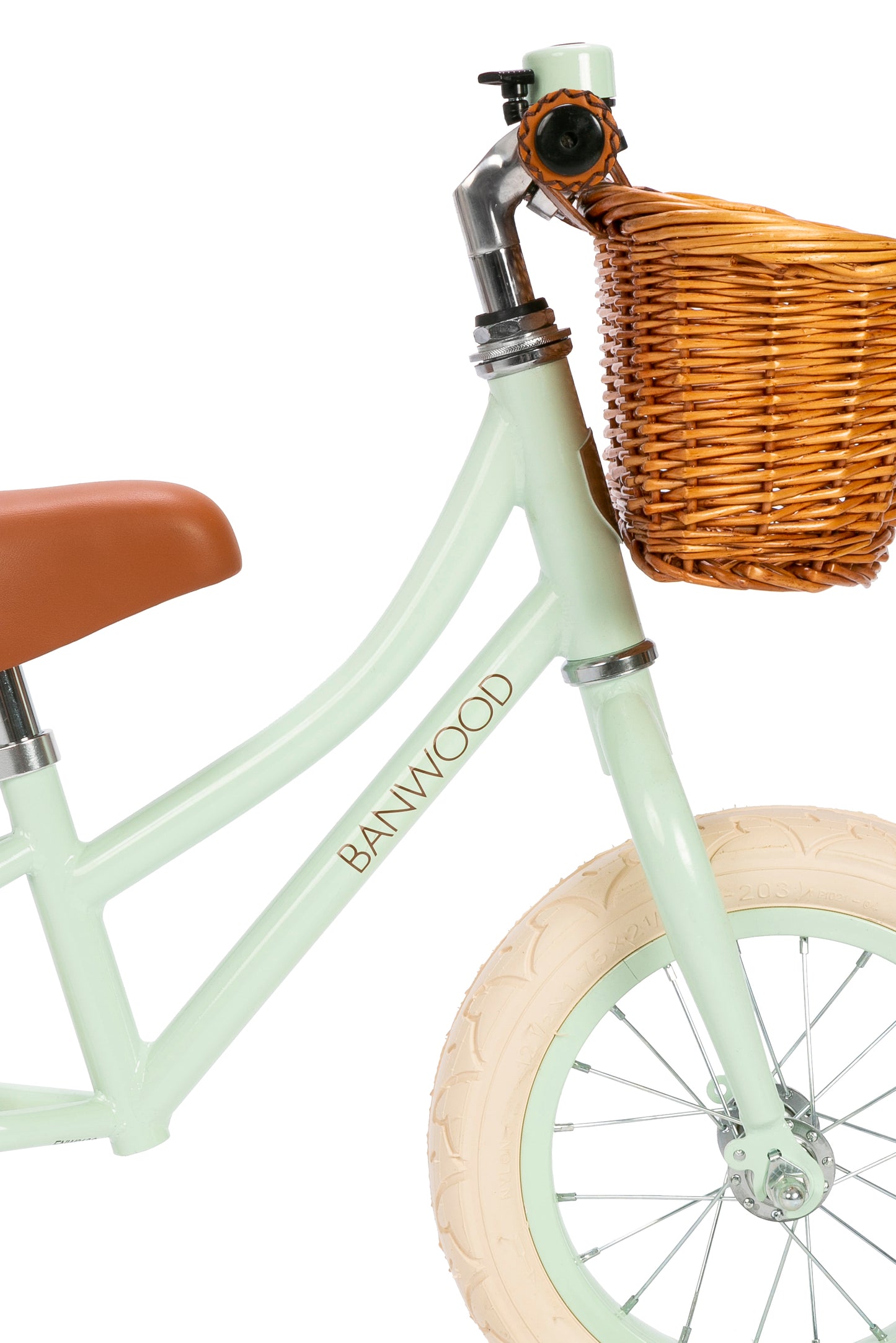 Bērnu skrejritenis ar grozu, Balance Bike First Go, Pale Mint, Banwood, BW-F1G-PMINT-FG