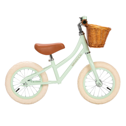Bērnu skrejritenis ar grozu, Balance Bike First Go, Pale Mint, Banwood, BW-F1G-PMINT-FG