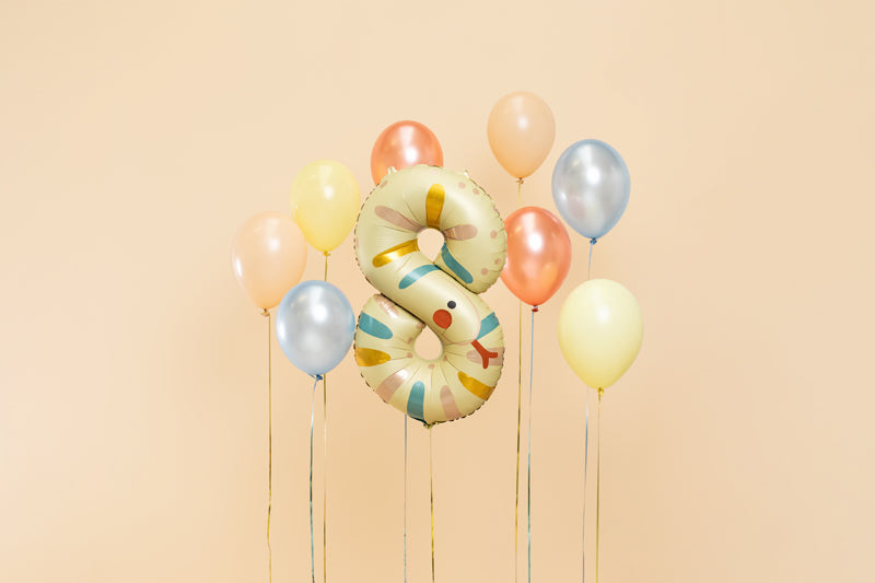 Liels balons cipars 8, dzīvnieks - čūska, pildāms ar hēliju