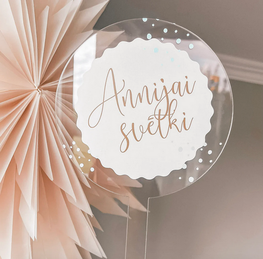 Pumpiņas - personalizēts bērna dzimšanas dienas kūkas dekors - toperis