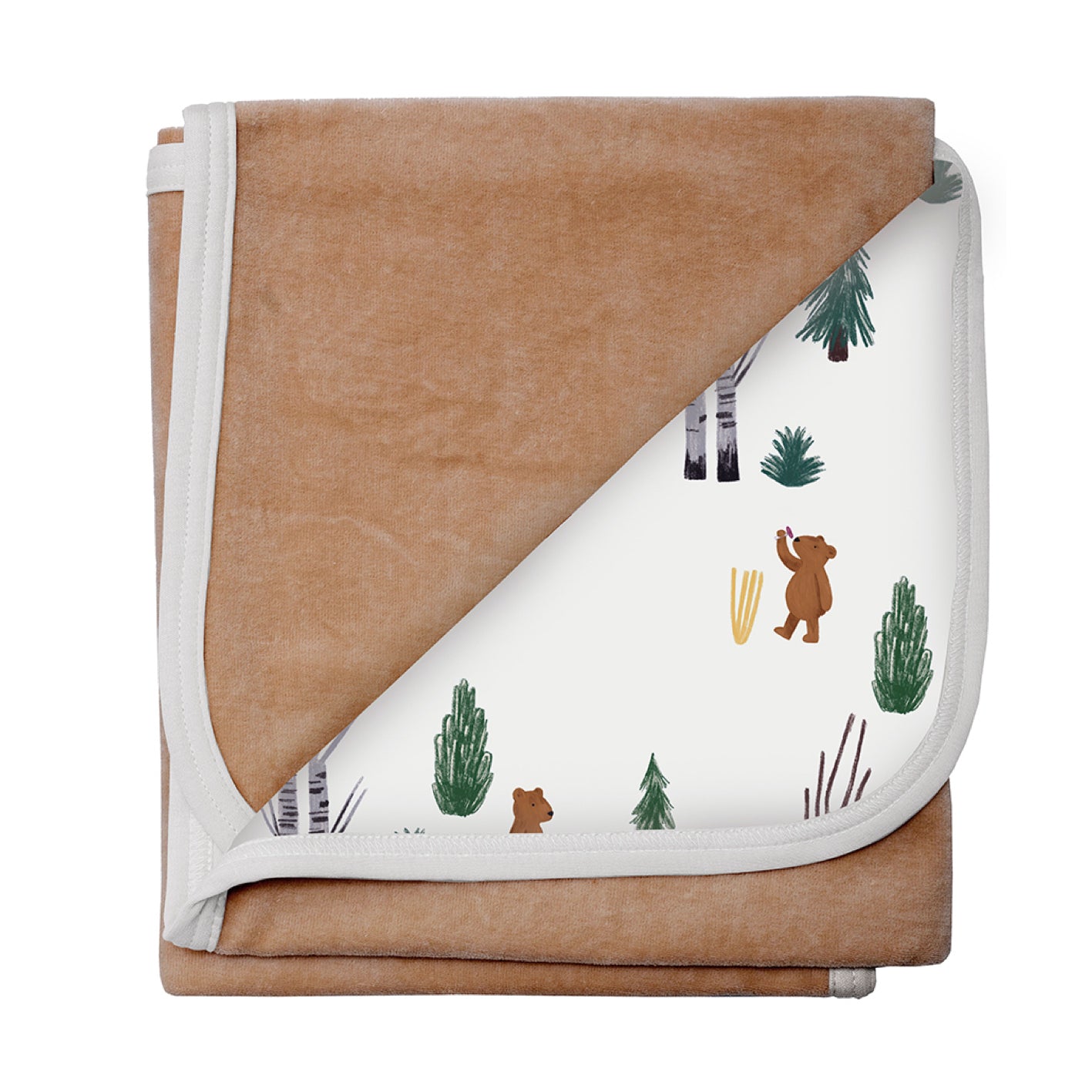 Velūra bērnu sedziņa, Light Taupe, bēša, Wooly Organic, Baby Blanket V-62-0-107.116