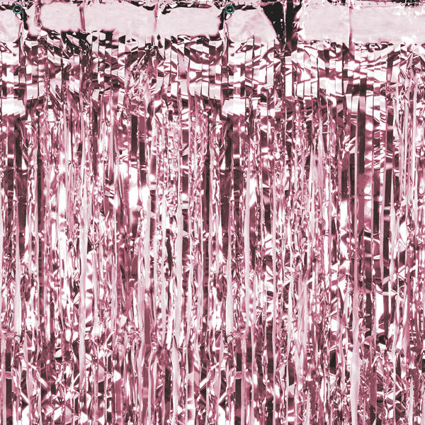 Folija aizkari fotosienai "Lietutiņš", Party Curtain, rozā zelta, 90x250cm, CRT-019R