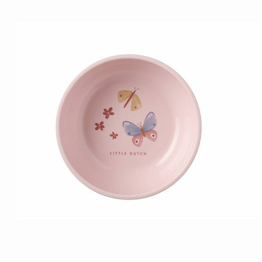 Bļoda bērniem, Children's Bowl Flowers & Butterfly, rozā Little Dutch