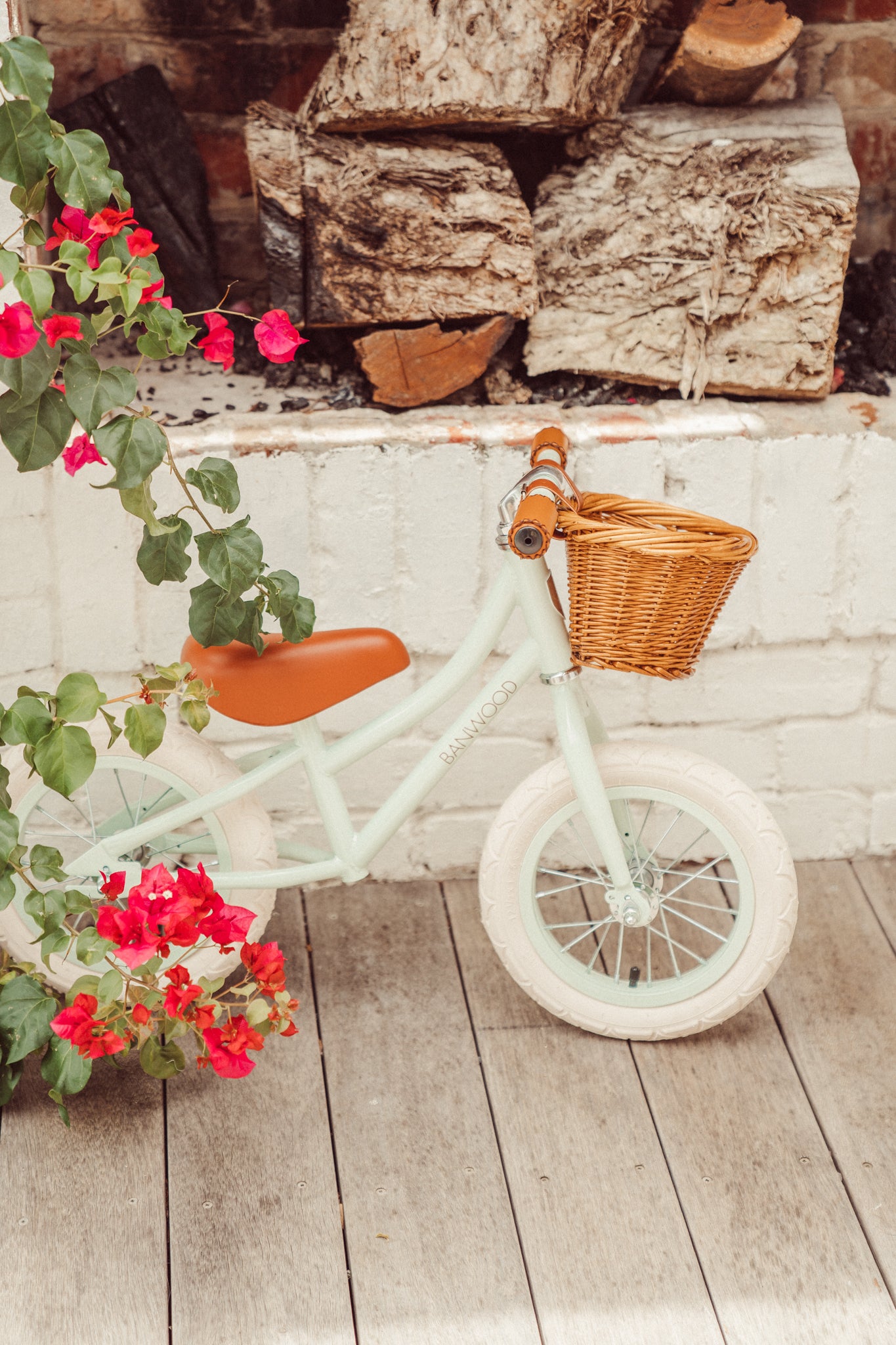 Bērnu skrejritenis ar grozu, Balance Bike First Go, Pale Mint, Banwood, BW-F1G-PMINT-FG