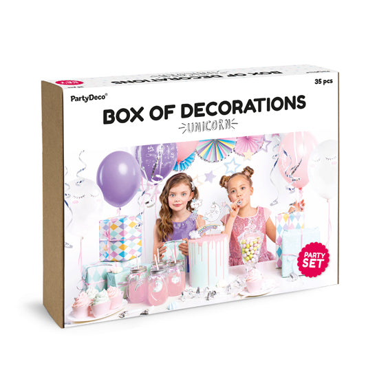 Dzimšanas dienas dekorāciju komplekts - Vienradži - Unicorn, SET4