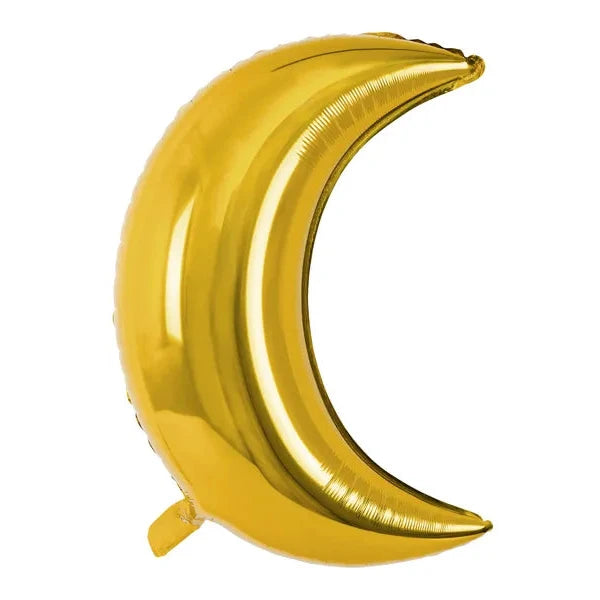 Mēness - folija balons, zelta - pildīts ar hēliju, 60cm