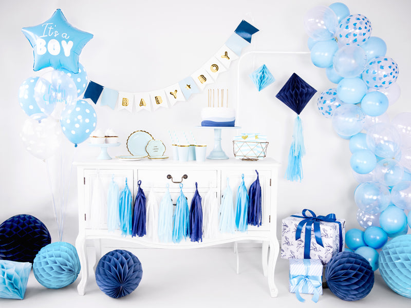 Folija balons "It's a boy", zils - pildīts ar hēliju, Foil Balloon Heart, 45cm, FB22P-001J