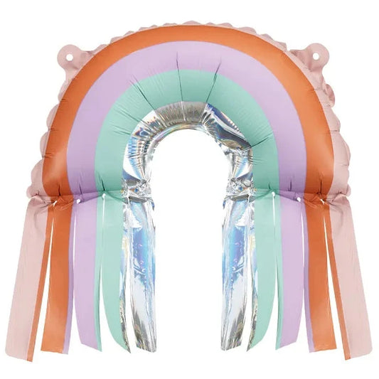 Folija balons varavīksne - pildīts ar hēliju, 38x41cm