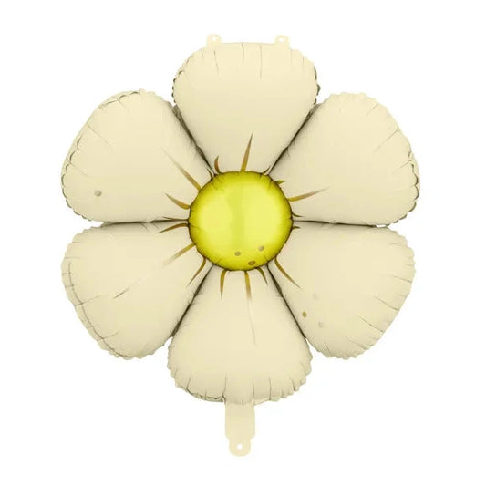 Folija baloni puķītes, Foil Balloons for Daisy Garlands, 4gab, krēmkrāsas