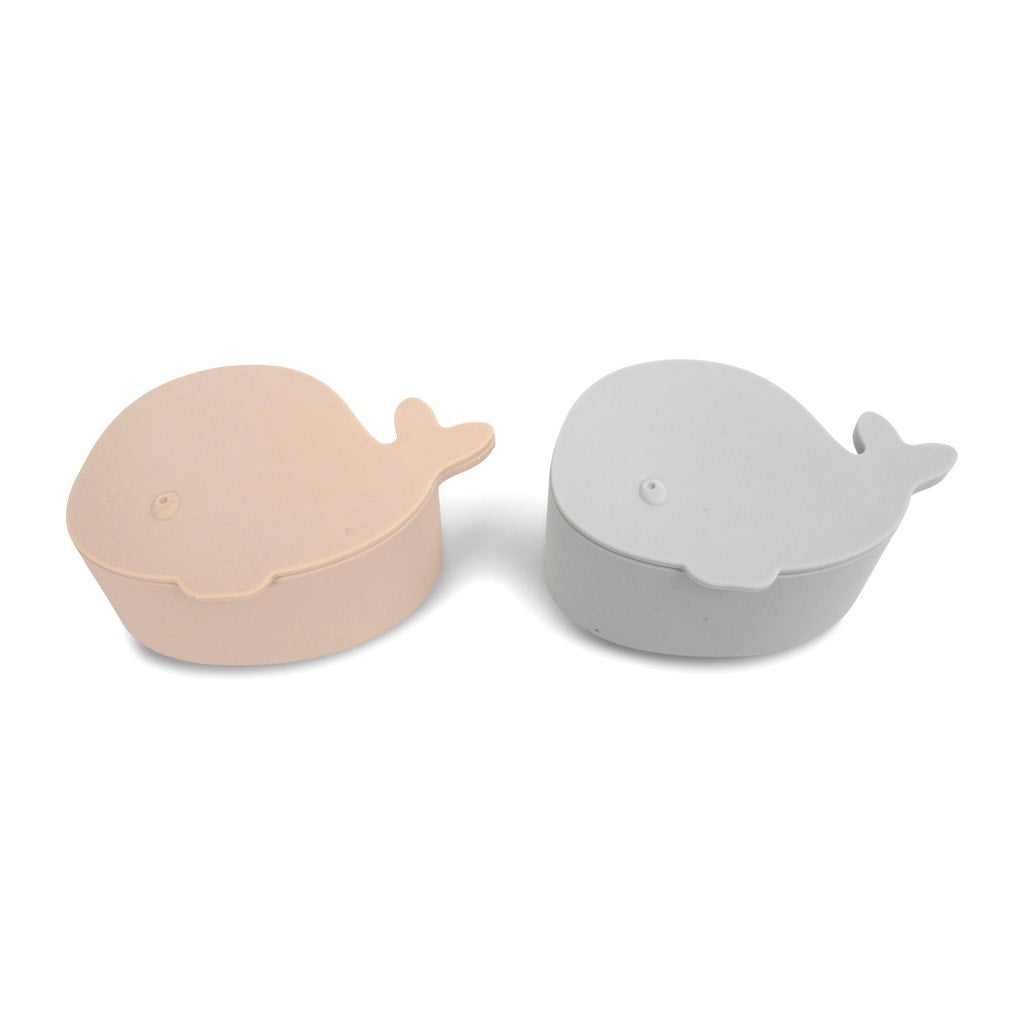 Silikona uzkodu trauciņi, Set of 2 Silicone Snack boxes, Filibabba