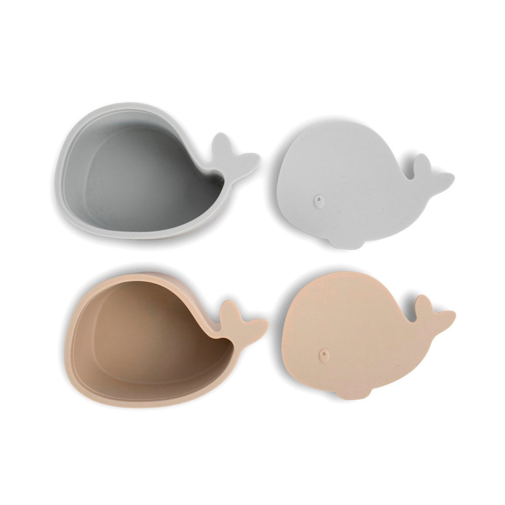 Silikona uzkodu trauciņi, Set of 2 Silicone Snack boxes, Filibabba