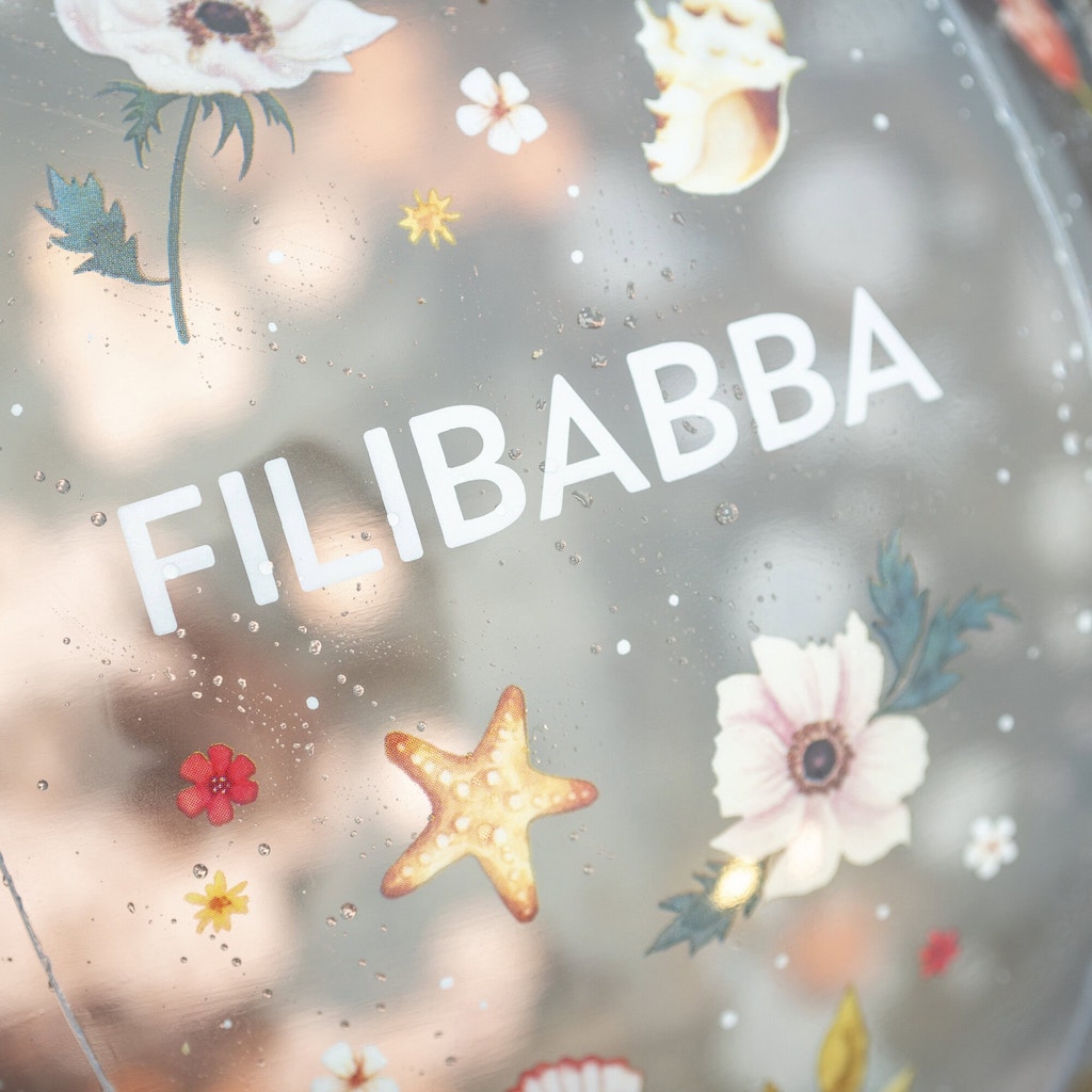 Pludmales bumba Beach ball Alfie - Ocean Blossom Confetti, Filibabba