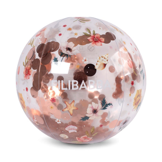 Pludmales bumba Beach ball Alfie - Ocean Blossom Confetti, Filibabba