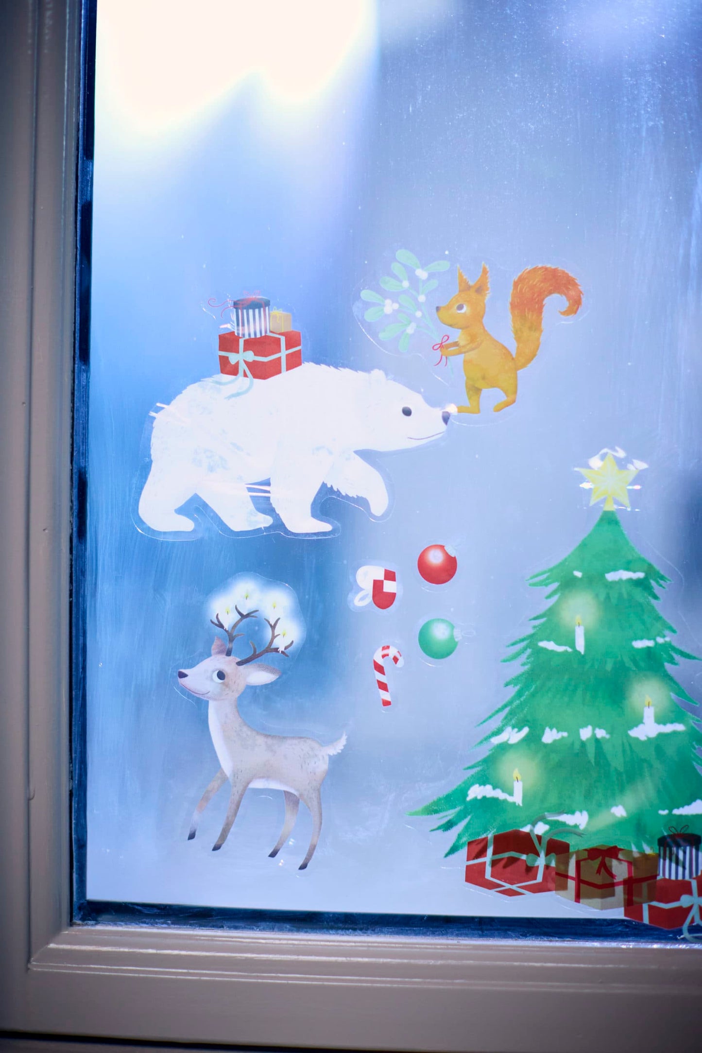 Ziemassvētku logu uzlīmes Wonderful Winter, Window stickers Forest Friends, Filibabba, FI-03796