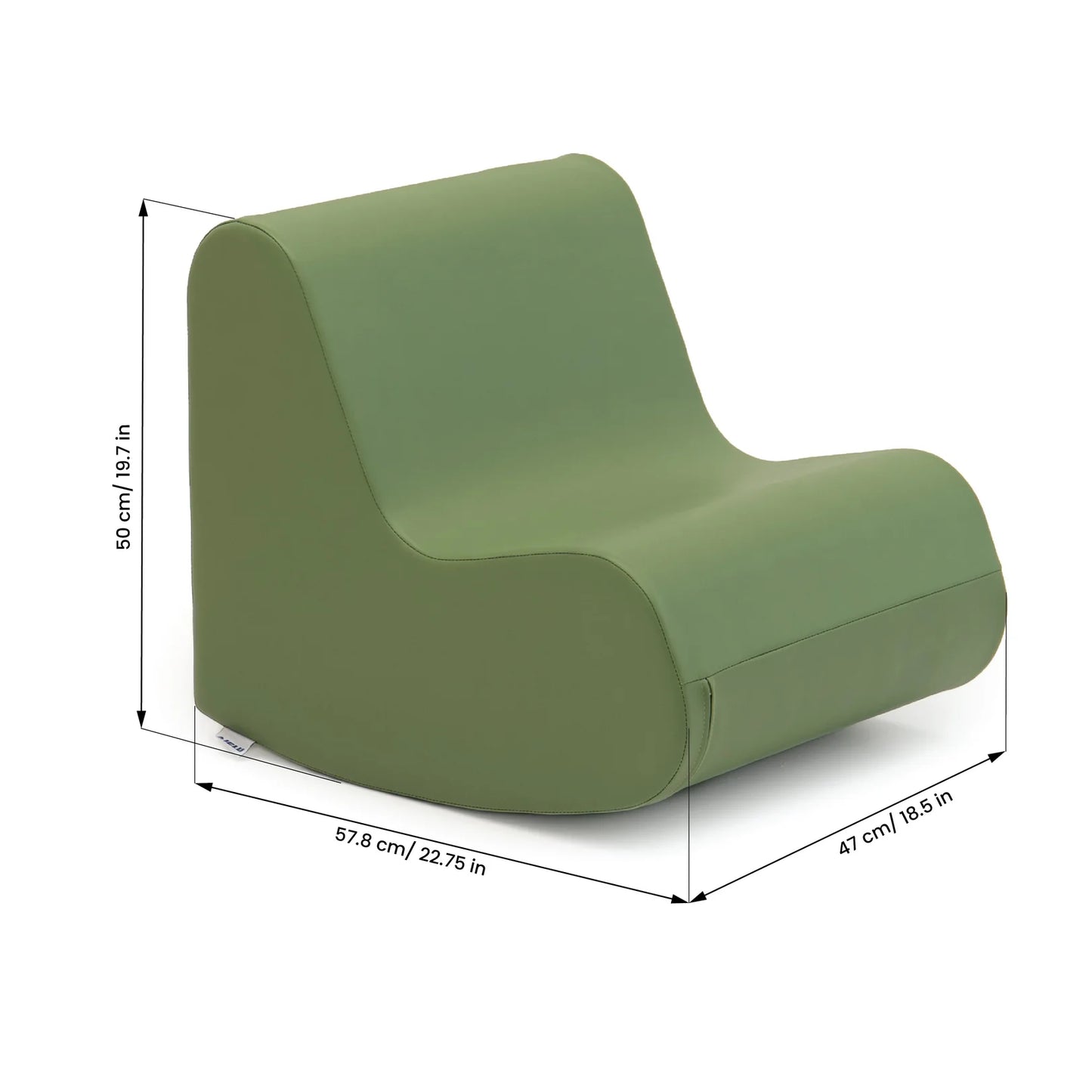 Šūpuļkrēsls Rocking Chair, Building Block Soft Play, IGLU - green, zaļš, FT_ROCK_S_23B