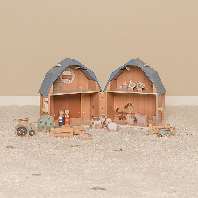 Pārnēsājama leļļu māja Ferma, Portable Doll's House Little Farm, Little Dutch, LD7152