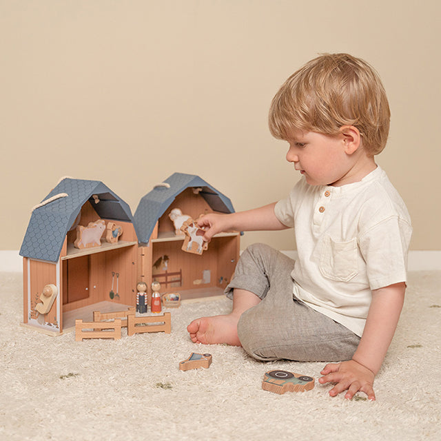 Pārnēsājama leļļu māja Ferma, Portable Doll's House Little Farm, Little Dutch, LD7152