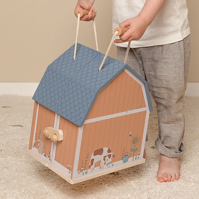 Pārnēsājama leļļu māja Ferma, Portable Doll's House Little Farm, Little Dutch, LD7152