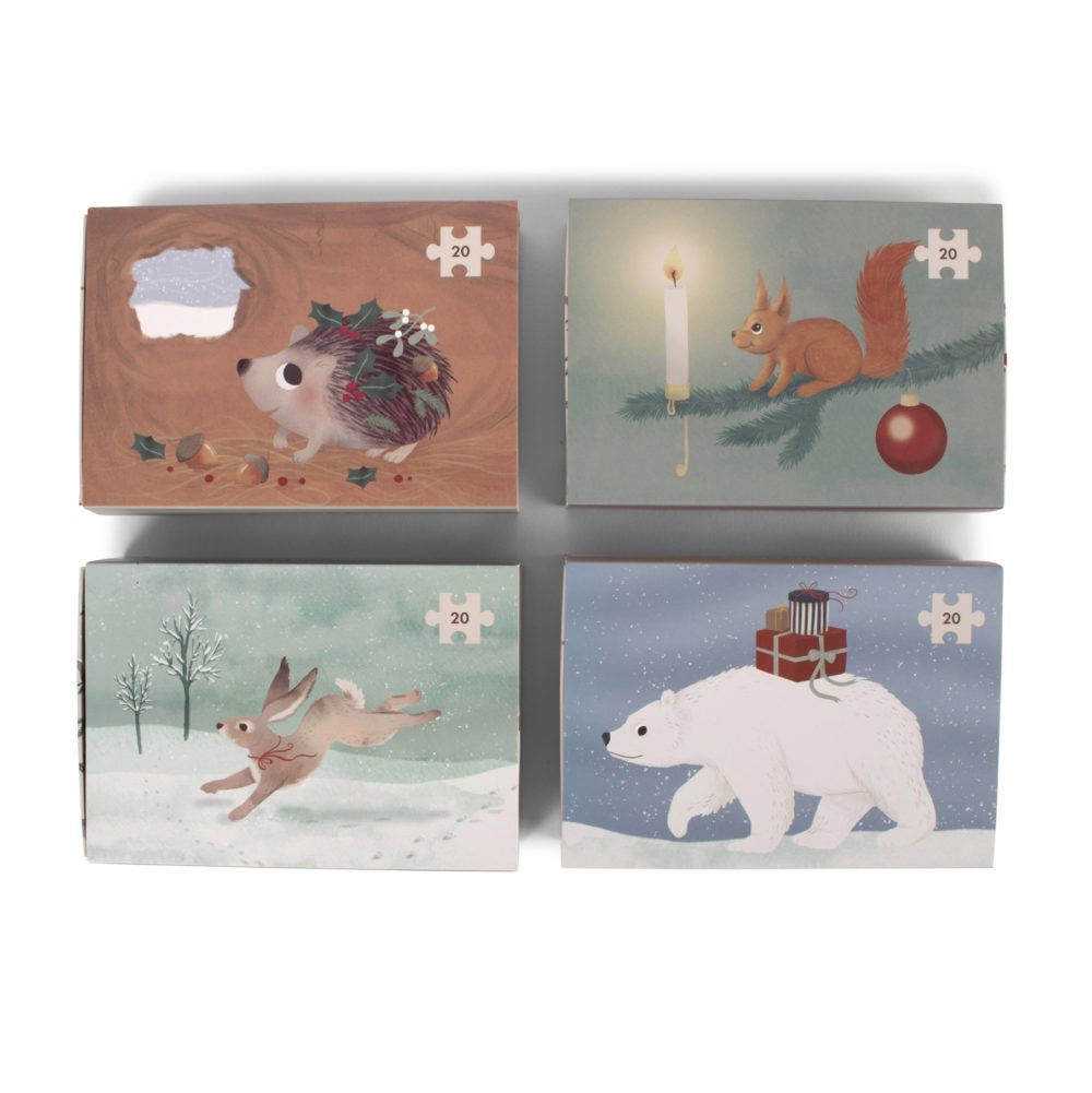 Ziemassvētku puzles, Christmas Wonderful Winter Set of 4, Filibabba, FI-03311