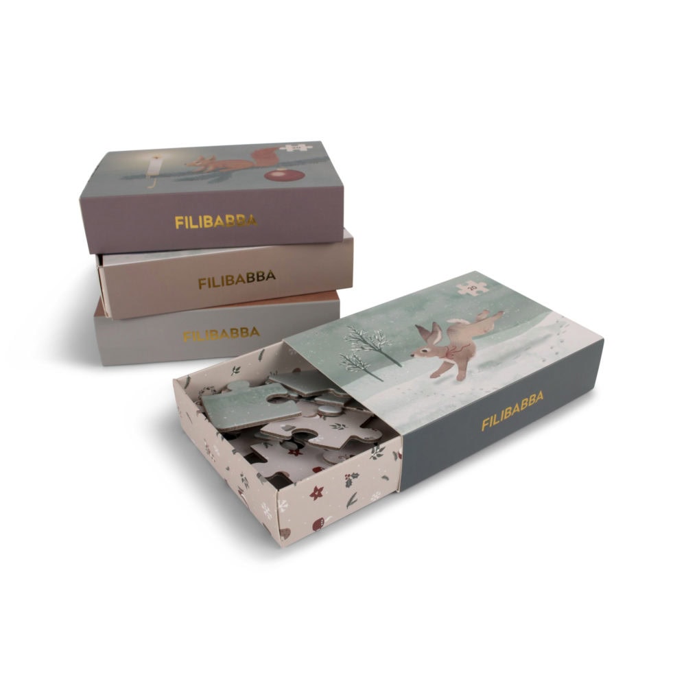 Ziemassvētku puzles, Christmas Wonderful Winter Set of 4, Filibabba, FI-03311