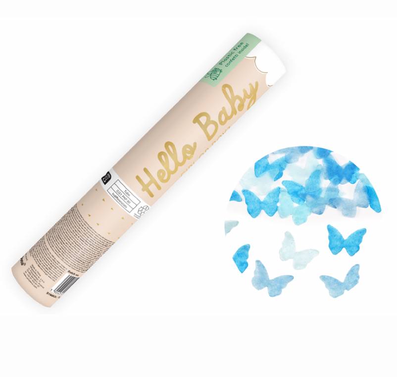 "Gender Reveal" konfeti ar ziliem taurenīšiem, Party Deco, TUKRM20-001