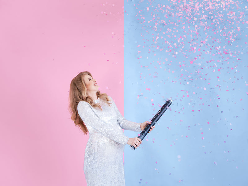 "Gender Reveal" konfeti, rozā, Party Deco,60cm, TUKR60-081