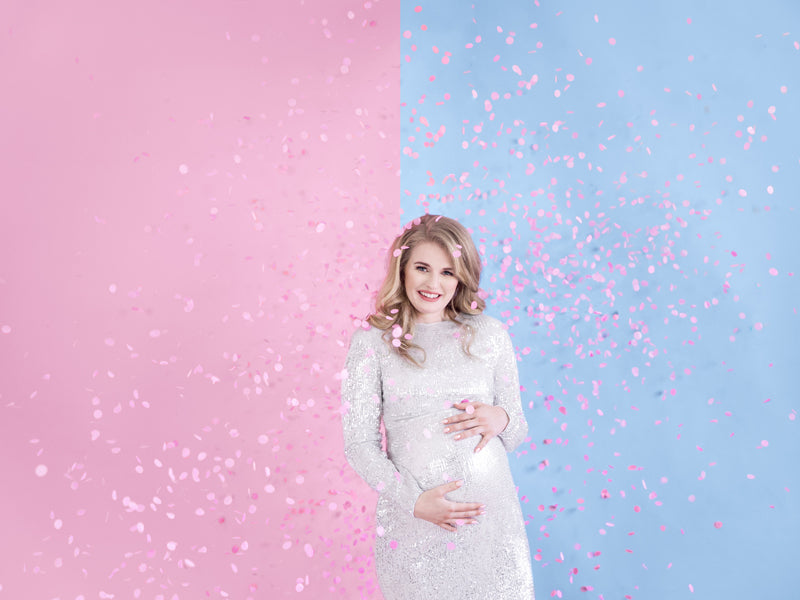 "Gender Reveal" konfeti, rozā, Party Deco,60cm, TUKR60-081