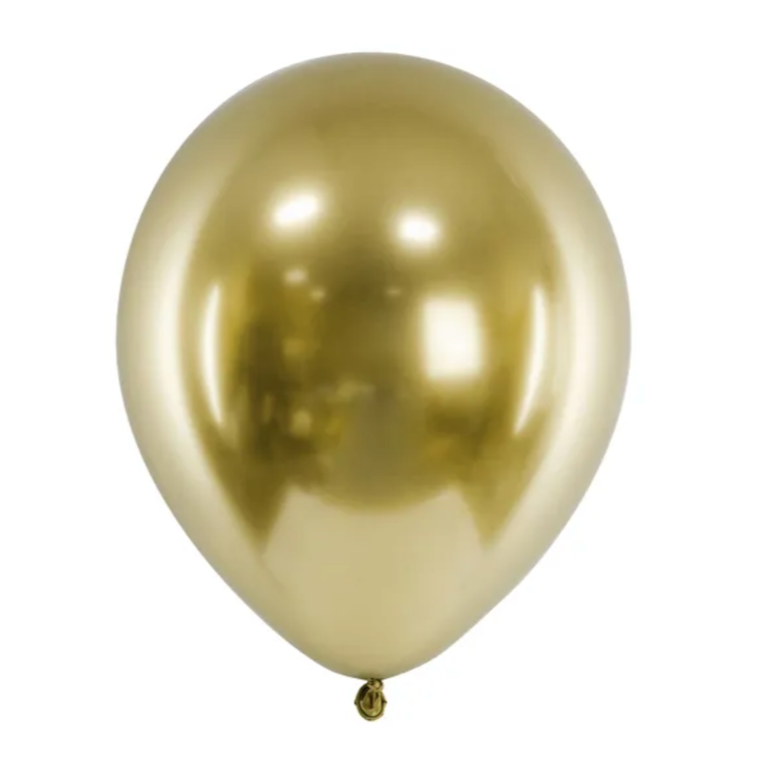 Hēlija balons - Glossy Gold Balloon, 30cm, Hēlija baloni Liepājā,
CHB1-50-019