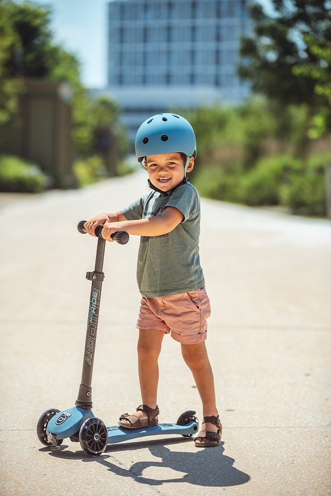 Bērnu skrejritenis zils, Highwaykick 3 LED, Steel, Scoot and Ride