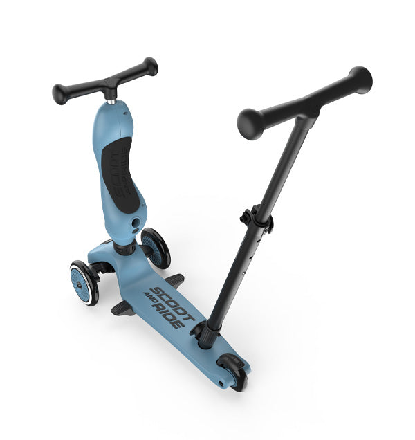 Transformējams skrejritenis Highway Kick 1, Push and Go, Steel, Scoot and Ride