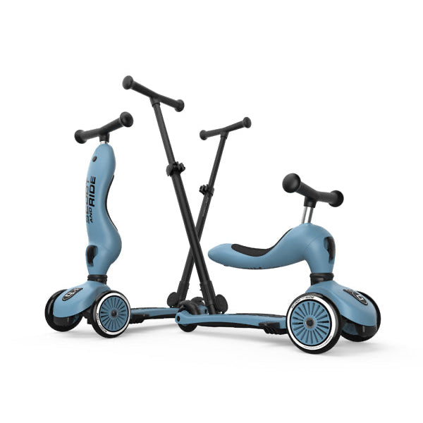 Transformējams skrejritenis Highway Kick 1, Push and Go, Steel, Scoot and Ride
