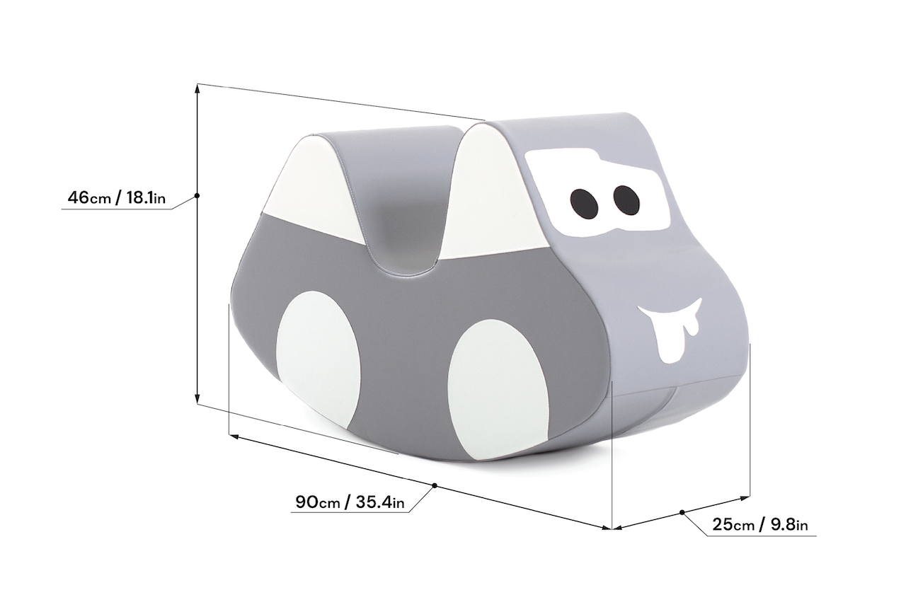 Šūpuļzirdziņš Auto, Soft Play Rocker Ride on Car Grey, IGLU, R_CAR_8