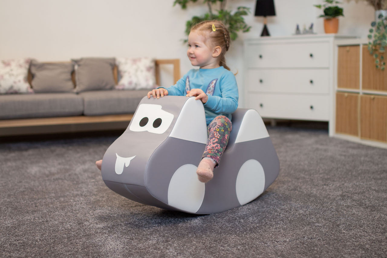 Šūpuļzirdziņš Auto, Soft Play Rocker Ride on Car Grey, IGLU, R_CAR_8
