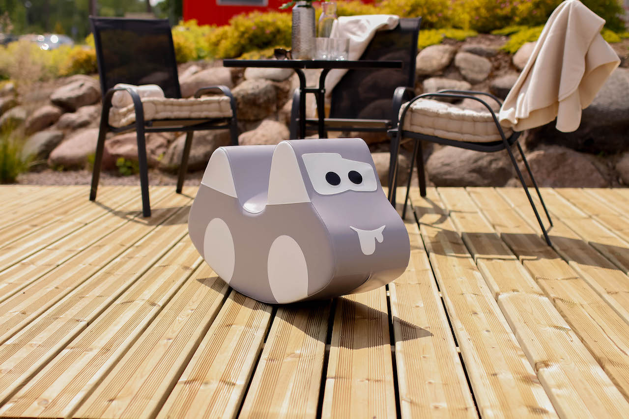 Šūpuļzirdziņš Auto, Soft Play Rocker Ride on Car Grey, IGLU, R_CAR_8