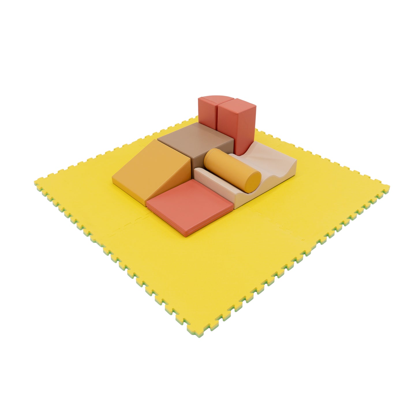 Divpusīgs rotaļu paklājs XL, Playmats Green/Yellow, IGLU, SET_PLAYMATSXL_01