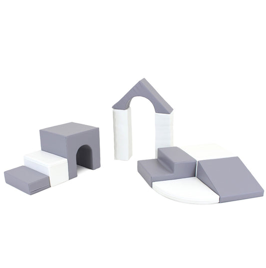 Mīkstie kluči Creativity Multifunctional Foam Play, IGLU - balti, pelēki, SET_21_4