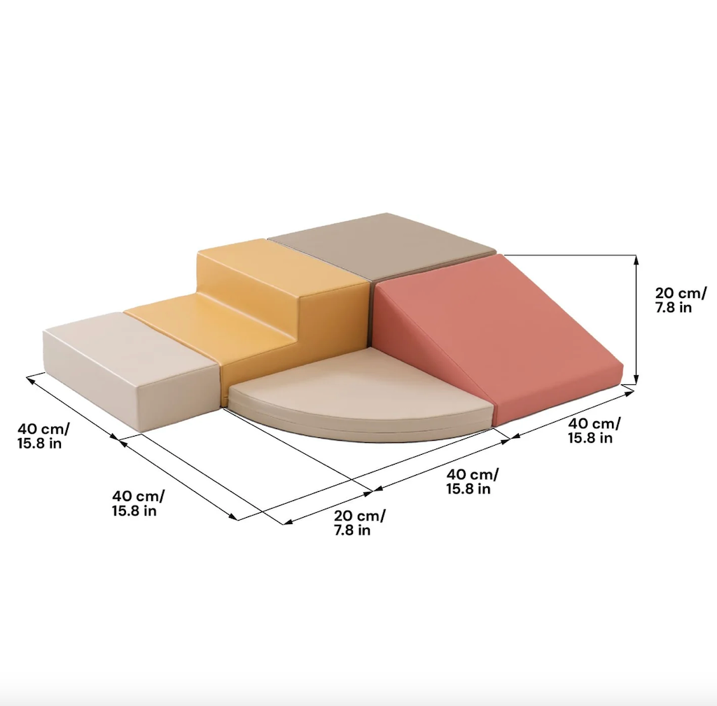 Mīkstie kluči Corner Climber Soft Play, IGLU - pasteļa rozā, Pastel pink, SET0609