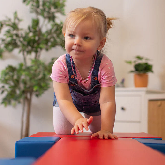 Mīkstie kluči Balance Bridge Soft Play, IGLU - zils, sarkans