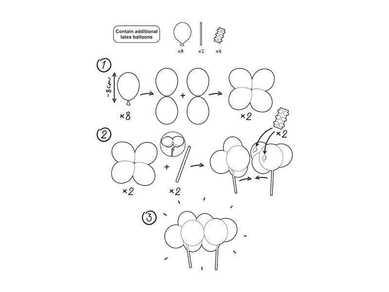 Kūkas dekors ar baloniem Varavīksne, Balloon Cake Topper Rainbow
Artikuls: KBT2