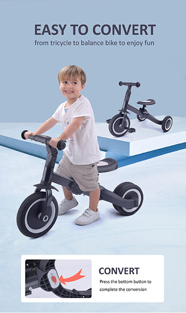 Kaya transformējams bērnu ritenis / trīsritenis, 4 in 1 tricycle, Black, Topmark, T6079.ANTHRA06