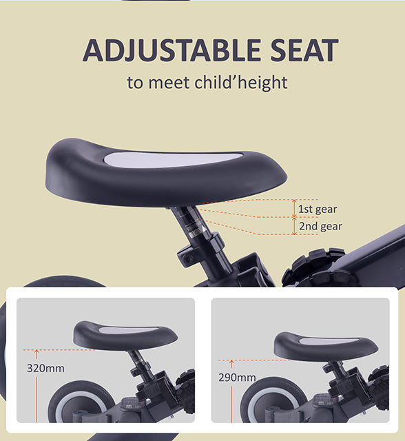 Kaya transformējams bērnu ritenis / trīsritenis, 4 in 1 tricycle, Grey, Topmark, T6079.GY0123