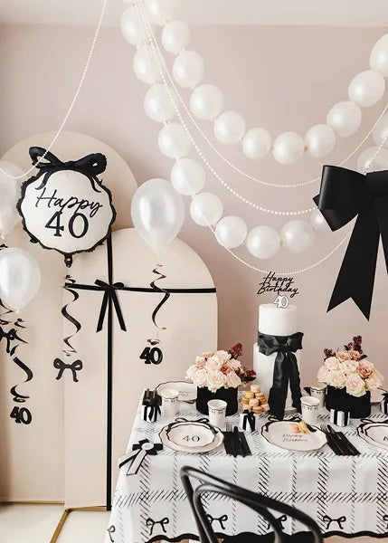 Balons Linking Balloon, Metallic Pure White, 28cm, 20gab
