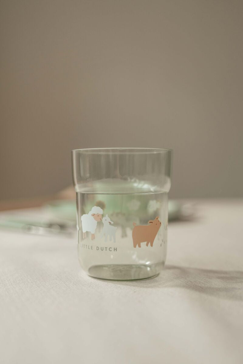 Bērnu krūze, Children's glass Little Farm, zaļa, Little Dutch