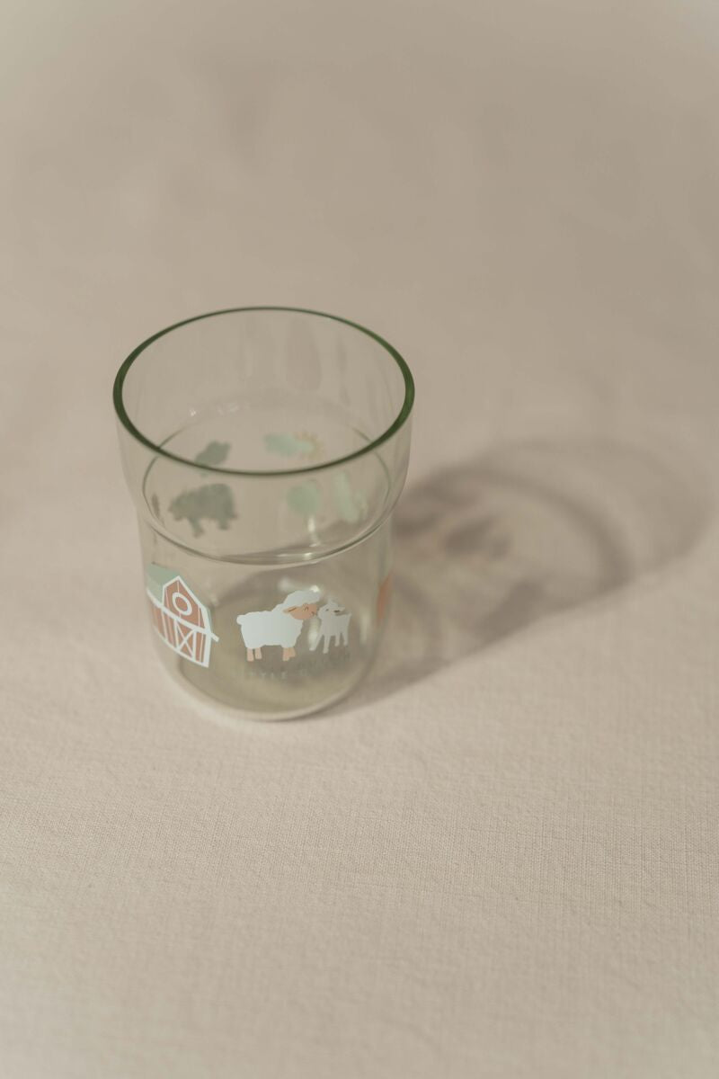 Bērnu krūze, Children's glass Little Farm, zaļa, Little Dutch