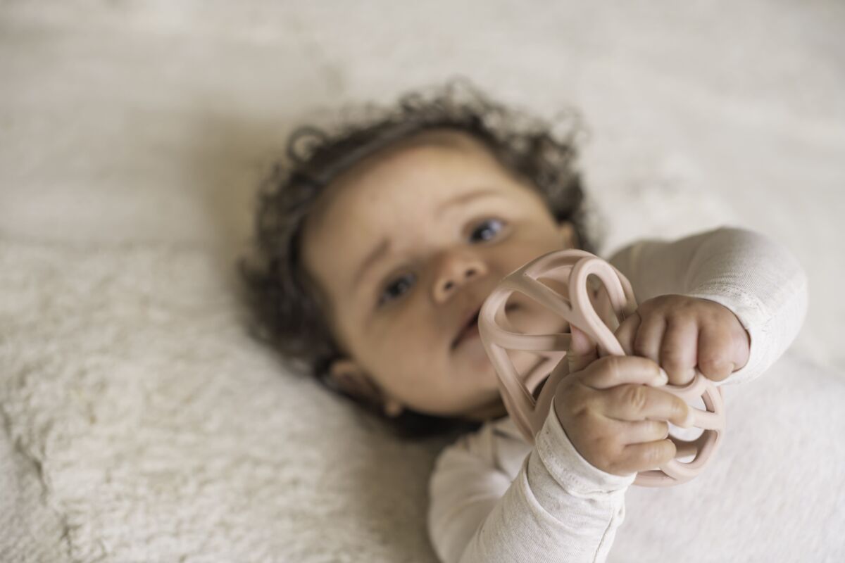 vSilikona Bumba, Grappling Ball, pink, rozā, Little Dutch