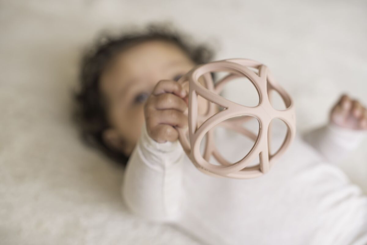 Silikona Bumba, Grappling Ball, pink, rozā, Little Dutch